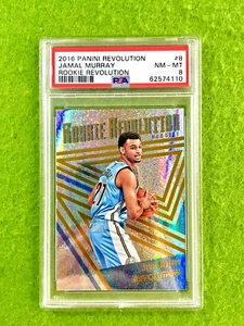 PSA 8 Jamal Murray SILVER PRIZM ROOKIE CARD RC  2016 Panini Revolution  SP - Picture 1 of 24