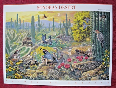 US #3293 Sonoran Desert Full Sheet 10 33¢ Stamps 1999 Mint NH XF - Image 1 of 2
