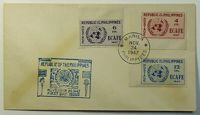 1947 FDC Republic Philippines ECAFE Economic Commission for Asia & the Far East  - Image 1 of 2
