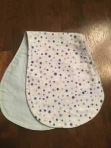 Handmade Burp Cloth Blue with dots all over Set of 2 - Picture 1 of 1