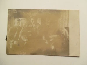 RPPC Musicians Music Postcard Violin piano string instrument Harp ? Real Photo - Picture 1 of 2