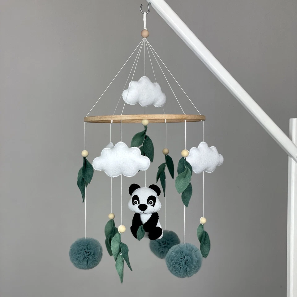 Bebé Móvil Neutro Cuna Móvil Panda Safari Tema Móvil Único Nuevo Bebé Regalo Foto 1 de 4