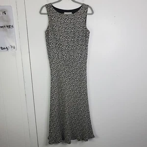 Vintage Casual Corner Midi Dress Womens 6 Micro Florals Grunge Trumpet Hem - Picture 1 of 10