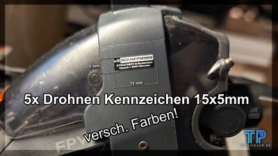 5x mini Drohnen Kennzeichen versch. Farben UAS Plakette eID e-ID Adresse EU - Bild 1 von 4