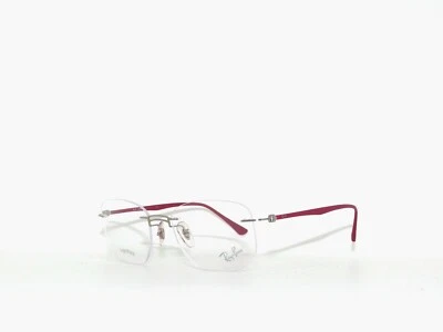 Ray Ban 8757 1195 53 Silver Rimless Purple Reddish Eyeglasses Rayban Sale RX8757 - Image 1 of 4