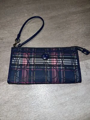 Бумажник-аккордеон Coach фирменный тартан на молнии вокруг #F48116 - Изображение 1 из 3