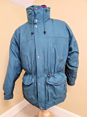 De Colección LL Bean Down Chaqueta Abrigo Verde Invierno Esquí Ganso Púrpura Cremallera Capucha Para Hombre Grande Foto 1 de 4