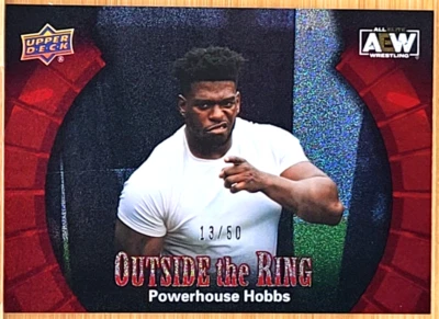 2022 UPPER DECK AEW POWERHOUSE HOBBS OUTSIDE THE RING RED  #D/50 - Image 1 of 2