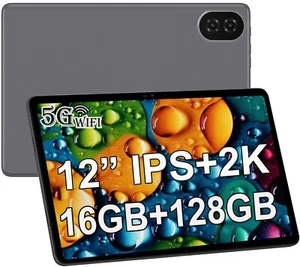 2025 NEW Tablet 12 in 16GB RAM+128GB ROM Android 13 5G+2.4G WiFi Bluetooth5.0 - Picture 1 of 7