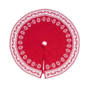 Christmas Tree Skirt Carpet Holiday Home Decoration Knitted Mat 48 inch - Picture 1 of 14