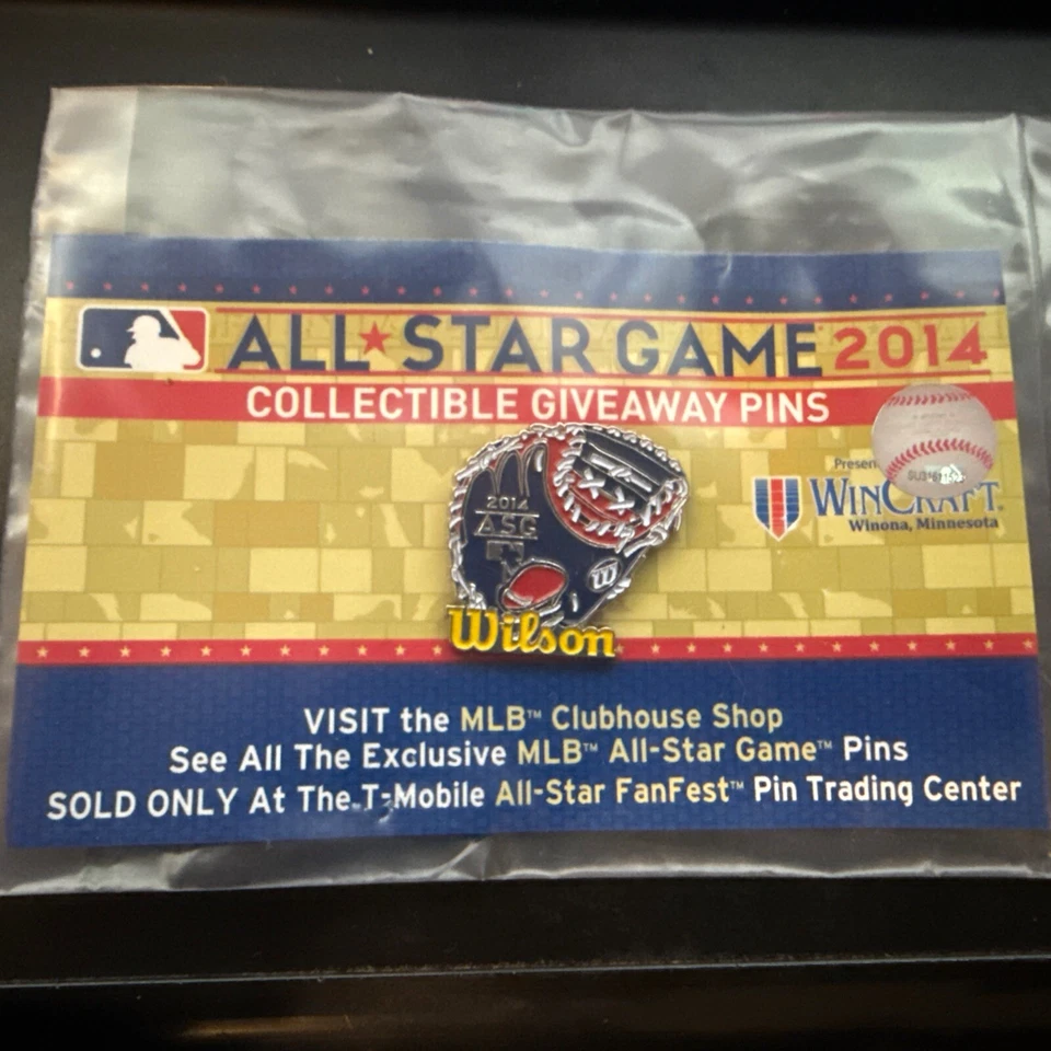 MLB All-Star Game 2014 Wilson Glove Collectible Giveaway Pin WinCraft New MORE - Image 1 of 1