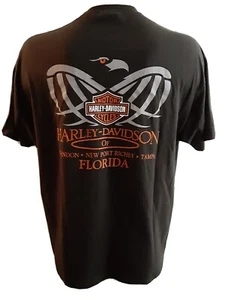 Harley Davidson of Florida Tampa adult XL 48 Black Advertising Promo Tee T-Shirt - Picture 1 of 5