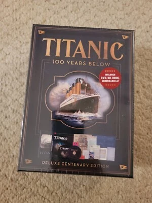 ТИТАНИК 100 ЛЕТ НИЖЕ Национальный архив книга DVD CD памятные вещи запечатанный новый  - Изображение 1 из 4