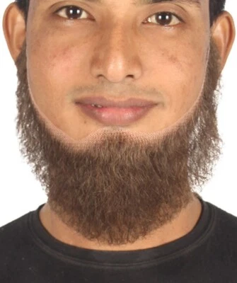 Juego de barba estilo cortina de barba de longitud media para hombre Foto 1 de 3