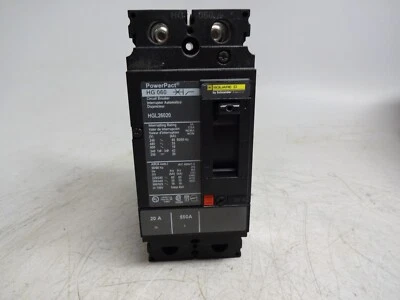Disyuntor Square D HGL26020 600 voltios 20 amperios 2 polos nuevo Foto 1 de 4