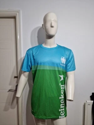 Heineken Euro 2020 Football T-Shirt Mens Size XL Green Blue Used  - Image 1 of 4
