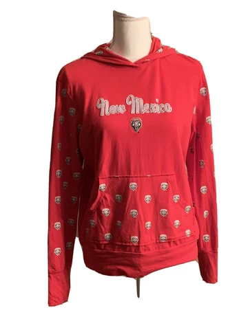 New Mexico Lobos NCAA  Hooded Hoodie Large Ladies Long Sleeve Shirt Pullover Cover