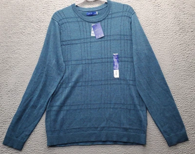 Apt. 9 Sweater Mens Large Blue Knit Standard Fit Long Sleeve Crew Neck Pullover - Image 1 of 4