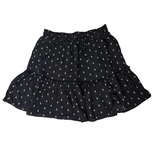 Navy Blue Anchor Print Mini Skirt by Cherry Lane Size 10 Australia - Bild 1 von 9