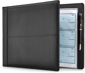 7-Ring Business Check Binder for Checkbooks Organization, Financial Records, Per - Picture 1 of 12