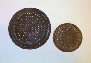 Lüftungsgitter/-rosette, Lochbeschlag, Brotschrank Vorrat, rund, Rost 2 Größen - Picture 1 of 6