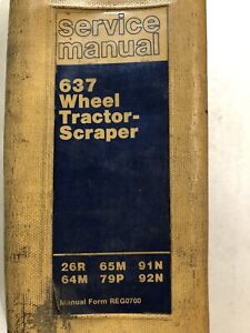Cat Caterpillar 637 Scraper OEM Shop Service Repair Manual DYI Maintenance Guide
