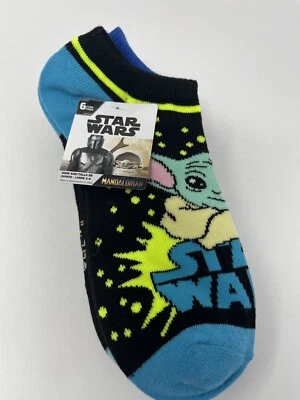 Star Wars Mandalorian Grogu Baby Yoda 6 pares de calcetines sin presentación, niños grandes 3-9 nuevos con etiquetas Foto 1 de 4