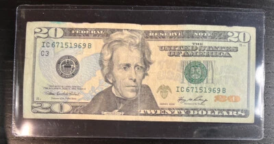 67151969￼ - Birthday 1969 Birth Year Serial Number  $20 Twenty Dollar EXACT BILL - Image 1 of 2