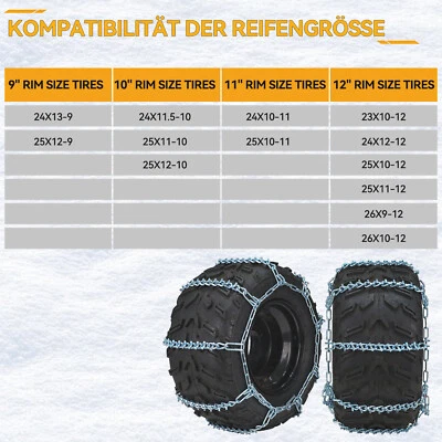 Cadena de nieve ATV antideslizante 25x10x12/25x12-9/25x11-10/24x10-11/25x11-12 V-Bar - Imagen 1 de 4
