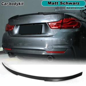 Für BMW 4ER F32 Coupe 2014-17 Matt Schwarz Heckspoiler Flügel Abrisskante Lippe - Picture 1 of 11