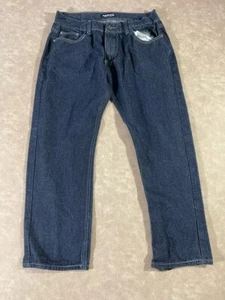 Mecca Mens Casual Denim Jeans Straight Leg Mid Rise Dark Wash Size 36x32 - Picture 1 of 8