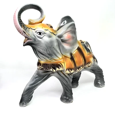 Estatua de elefante asiático cerámica gris hogar jardín decoración interior exterior modelo Italia Foto 1 de 4