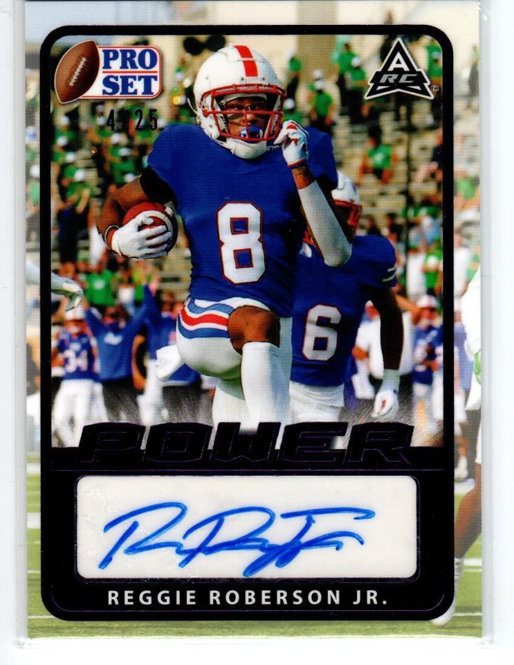 2021 Leaf Pro Set Power Purple #BARR1 Reggie Roberson Jr. /25 - Image 1 of 1