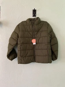 The Children’s Place Med 7-8 Army Green Jacket Water Resistant Zip Up Pockets - Picture 1 of 4