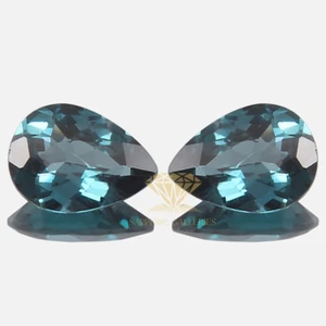 Par de turmalina verde azul natural AAA corte de piedras preciosas sueltas par combinado 12x9 mm - Imagen 1 de 6