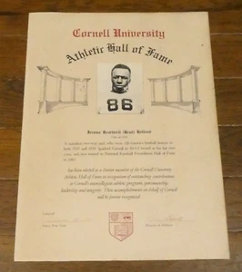 Jerome Brud Holland Cornell Fútbol Atlético Salón de la Fama Certificado con Foto Prueba - Imagen 1 de 6