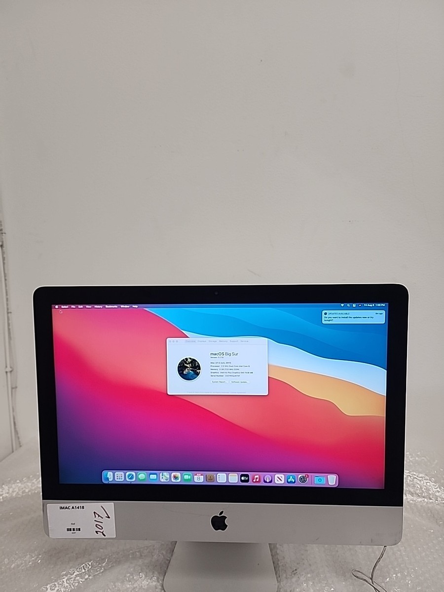 Apple iMac SSD (Solid State Drive) 2017 Release Year Apple