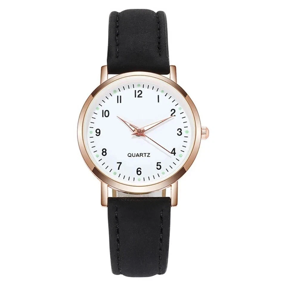 Alloy Quartz Wristwatches Leather Watch Band Wrist Watches  Women - image 1 of 1