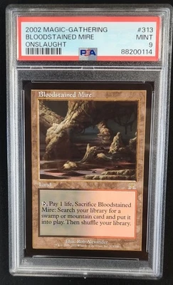 PSA 9 MINT Bloodstained Mire Onslaught MTG Magic Graded Card - Image 1 of 2