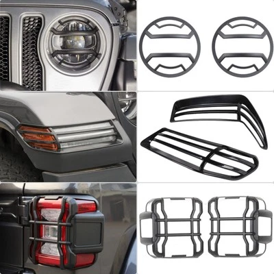 PAQUETE DE 6 protectores de luces traseras para rueda de faros para Jeep Wrangler JL 2018+ Foto 1 de 4