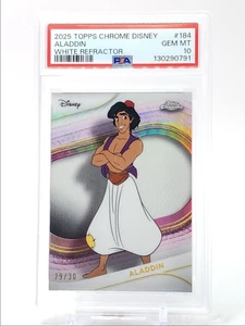 ALADDIN 2025 TOPPS CHROME DISNEY WHITE REFRACTOR /30 PSA 10 Q2989 - Picture 1 of 2