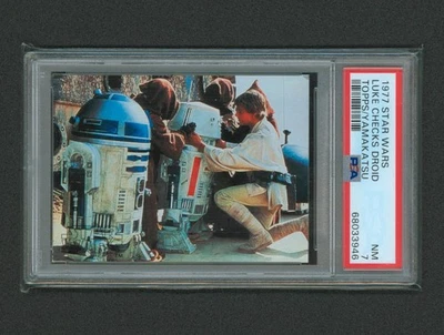 Topps Yamakatsu Star Wars Japanese Luke Checks Droid Standard Size Card PSA - Image 1 of 2