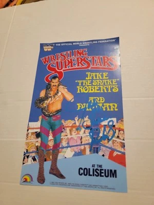 蛇杰克罗伯茨亲笔签名迷你海报蓝色墨水无真品证明 — 第 1/3 张图片