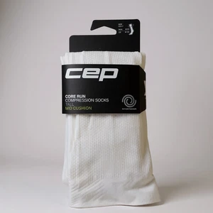 New CEP Core Run Compression Socks 5.0 Tall Mid Cushion Size V (XL) White - Picture 1 of 3