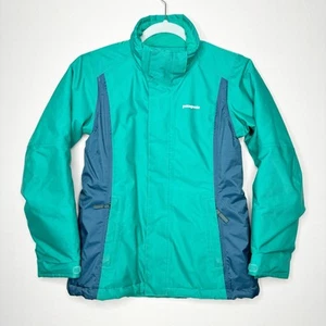 Patagonia Jacket Girls Youth Size M/10 Full Zip Front Two Tone Turquoise - Picture 1 of 13