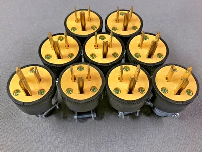 Eaton 1709-BOX Enchufe Hoja Recta 15A 125V Goma de Conexión a Tierra, Caja ED - Lote de 9 Foto 1 de 4