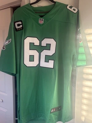 Camiseta Jason Kelce Kelly verde Philadelphia Eagles XXL con parche de Capitán’s Foto 1 de 4