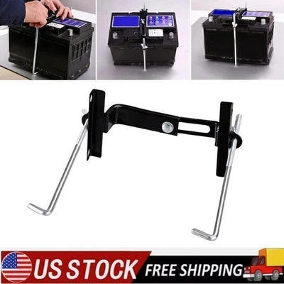 Soporte de batería de almacenamiento de coche de 10,8" ajustable estabilizador soporte de montaje en rack de metal Foto 1 de 4