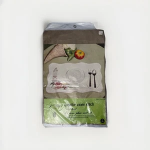 Vintage Paragon Handarbeitsset Leinen Tischset Servietten 8 Stück Kreuzstich Neu - Bild 1 von 6