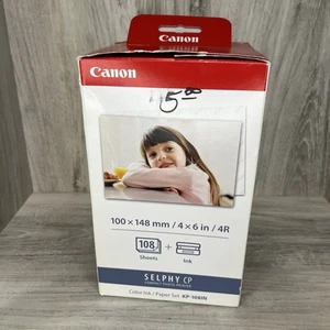 Canon Selphy CP1500 CP1300 CP1200 4x6 108 sheets Color Ink Paper Set KP-108IN - Bild 1 von 3